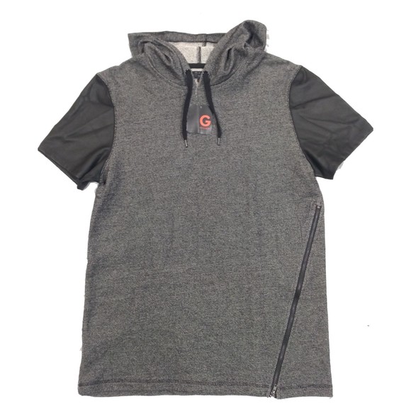Dario Marled SS Hoodie Grey Steel Multi Size M Short Sleeve by GUESS - Picture 1 of 14